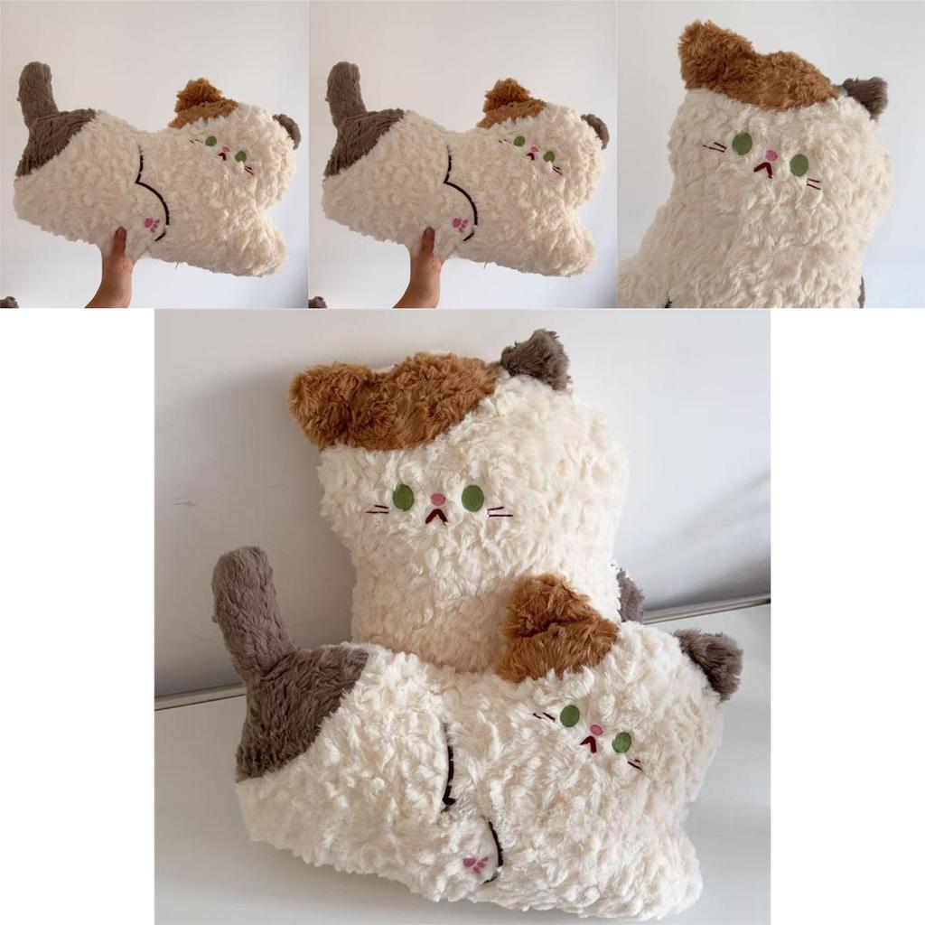 Cute Cat Plush Pillow With Embroidered Animal Design For Sofa Bed Decor And Gift