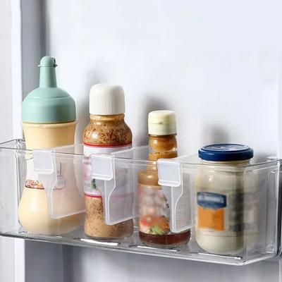 10Pcs Refrigerator Partition Board Storage Retractable Plastic Divider Adjustable Partition Splint Kitchen Bottle Can Organizer