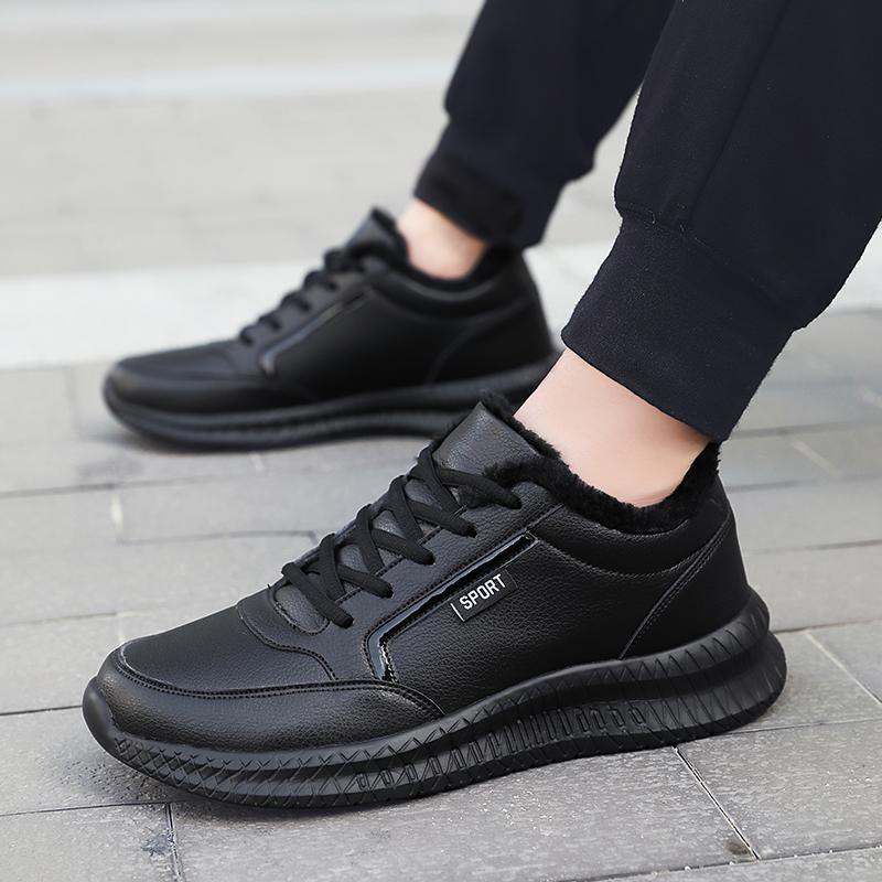 

Мужская обувь Весна Осень Водонепроницаемые кроссовки для ходьбы Повседневная мужская спортивная обувь Нескользящая обувь Теннис для мужчин Зима Черный 48 38