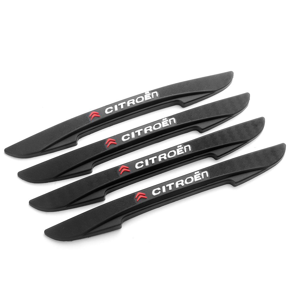 4PC Car Door Anti-collision Strip Bumper Protection Sticker Rear View Mirror Anti-scratch Parts For Citroen C1 C3 C4 C-ELYSEE C2
