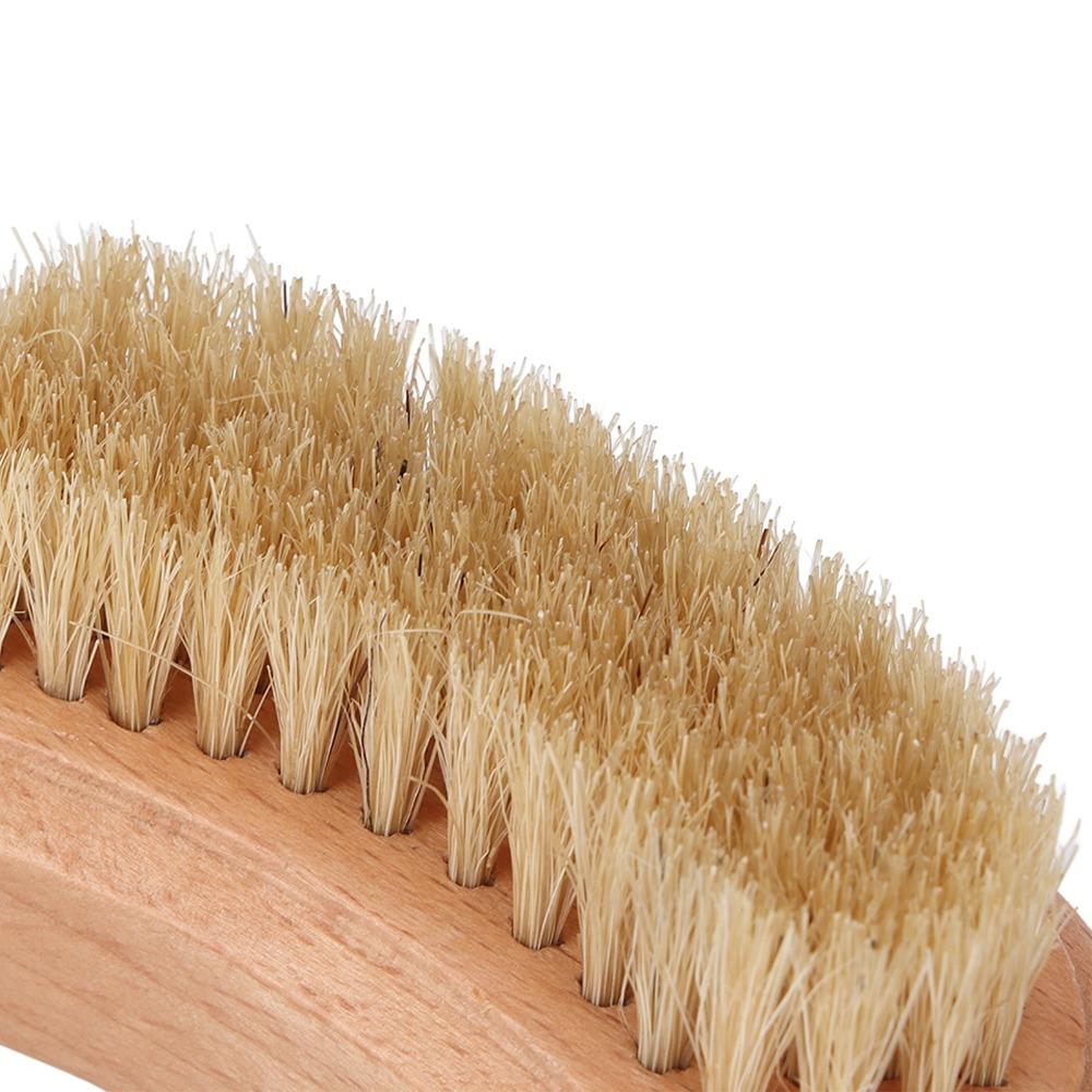 Gentle Bristle Double Sided Nail Brush Wooden Handle Toenail Cleaning Brush For Home And Salon Use