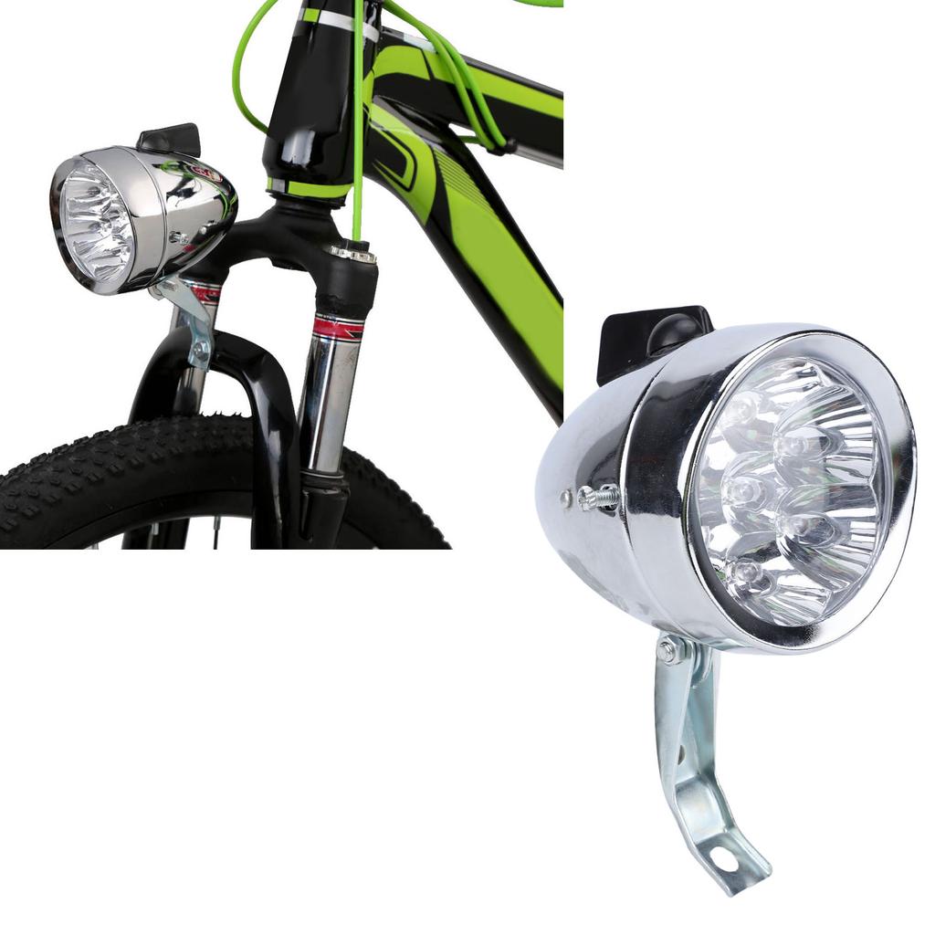 Vintage Front Light Retro Bike Front Lamp 6 LED Headlight with Bracket for Night Riding Cycling