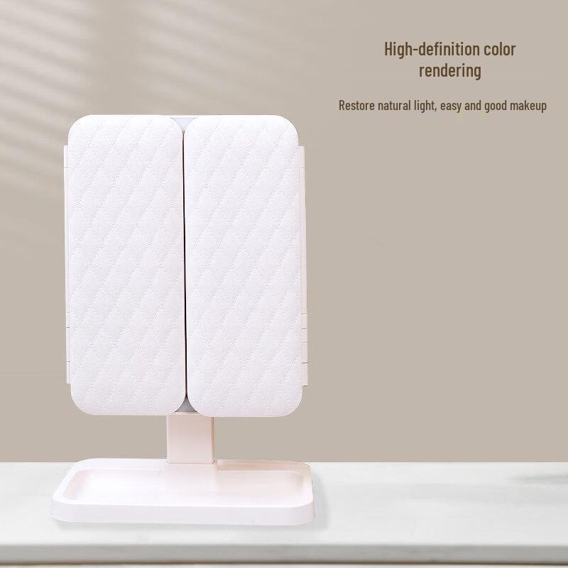 

oeny Three-Fold Vanity Mirror with Storage