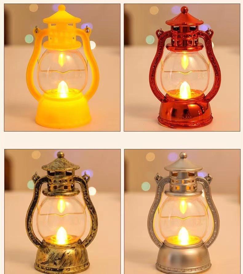 

Exclusive Retro Christmas LED Hurricane Lamp: Portable, Creative, Cordless Night Light with High-Definition Printing Random Color Style