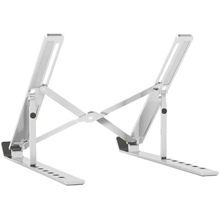 AISENS - LPS2M-173 - Support de Bureau réglable pour Ordinateur Portable/Tablette, Argent