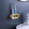 1pc Electric Toothbrush Holder Wall-Mounted Holder Space Saving Bathroom Accessories Double Hole Self-adhesive Stand Rack