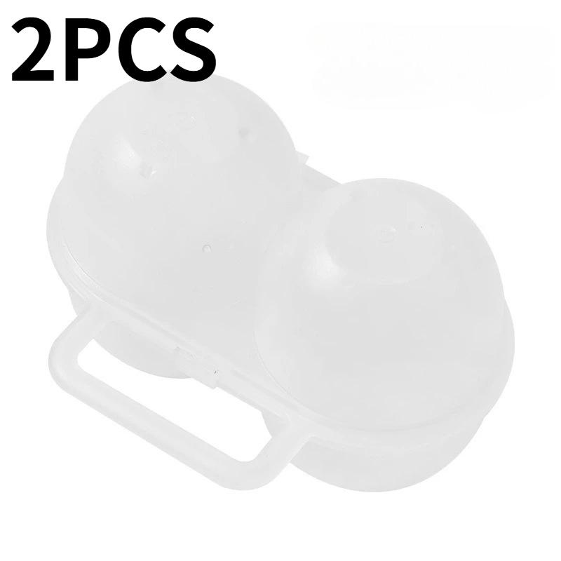 2PC Outdoor Egg Container Shockproof Egg Storage Box With Lid Portable Camping Shatterproof Egg Tray Home Plastic Protection Box