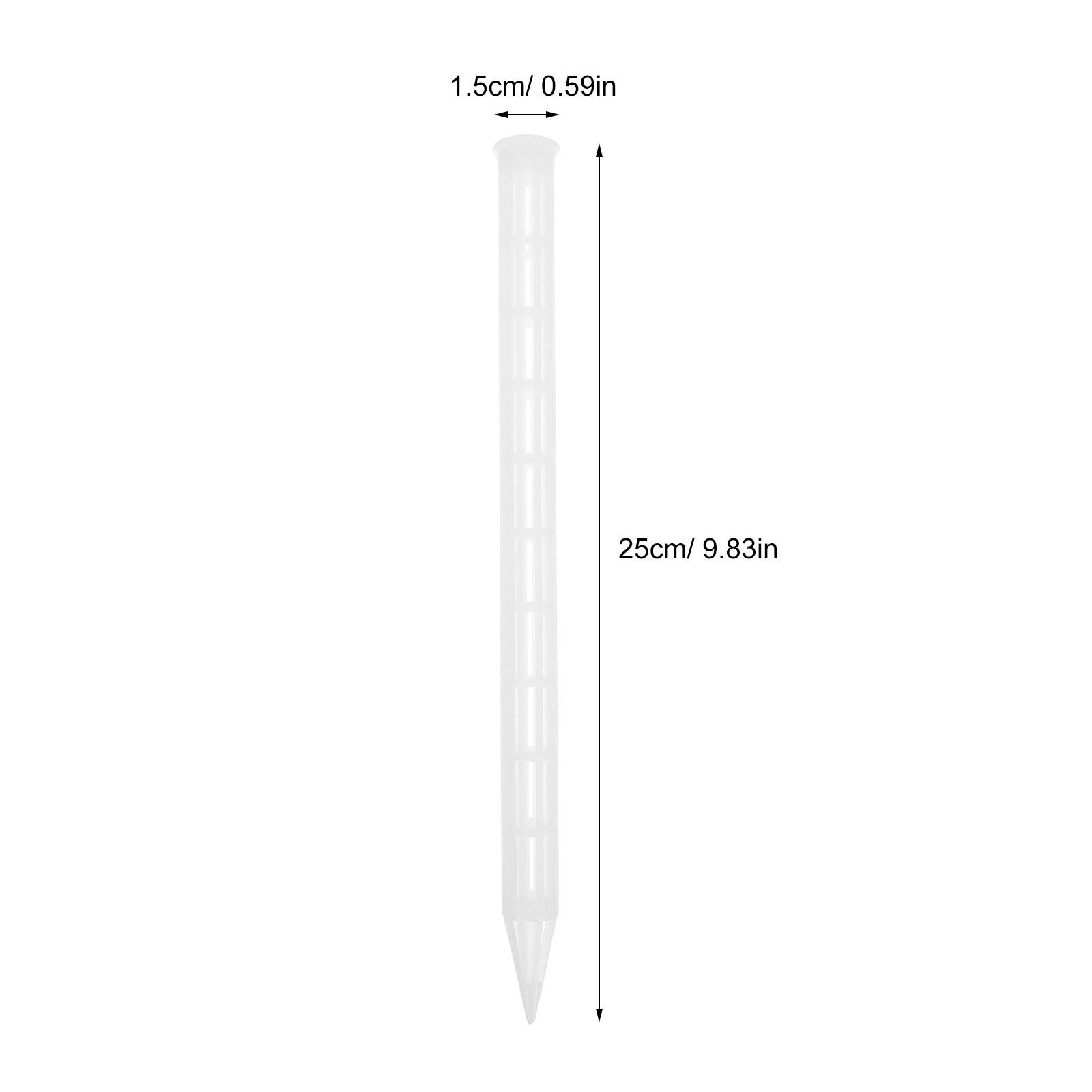 

30Pcs Extended Root Aeration Tubes 9.8 Inch Plastic Ventilation Plant Stakes for Anti Root Rot Soil Aeration Drainage прозорий