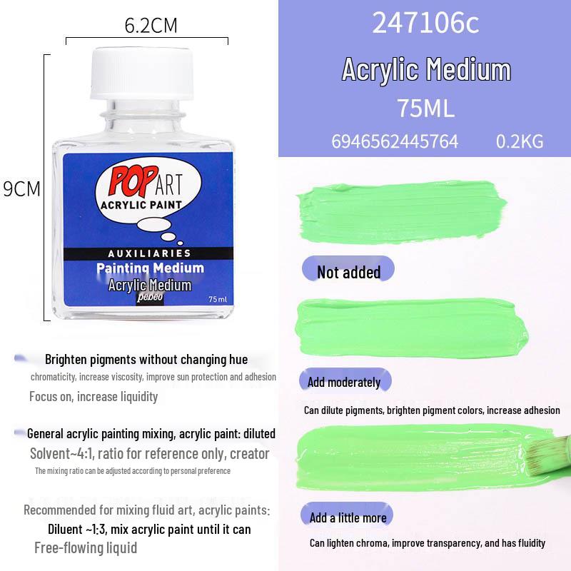 Beibao Acrylic Thinner 500ml Slow Drying Varnish Pigment - Transparent Painting Medium