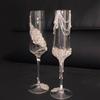 Handgefertigtes DIY Hochzeits-Sektgläser Set - Sektgläser & Verlobungsdekoration Geschenk für Mädchen
