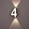 Minimalist Styling Nordic Modern LED Wall Light Simple Geometric Structure Waterproof House Number Plaque Lamp
