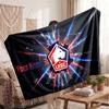 LOSC Lille FC Personalized Fleece Blanket With Football Logo, Custom Name Text Soft Warm Home Throw Blanket