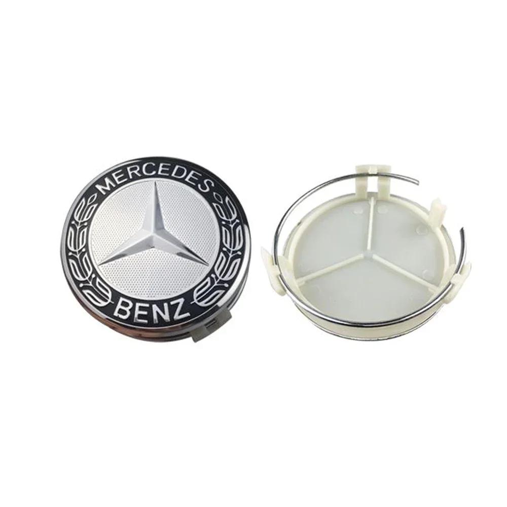 Car Sticker 75MM Car Styling Wheel Center Covers Hub Caps Replacement For Mercedes Benz A C E Class W211 W176 W204  AMG CLA W212
