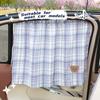 Car Sunshade Plaid Bear Car Suction Cup Sunshade Sunscreen Heat Insulation Children's Car Curtains
