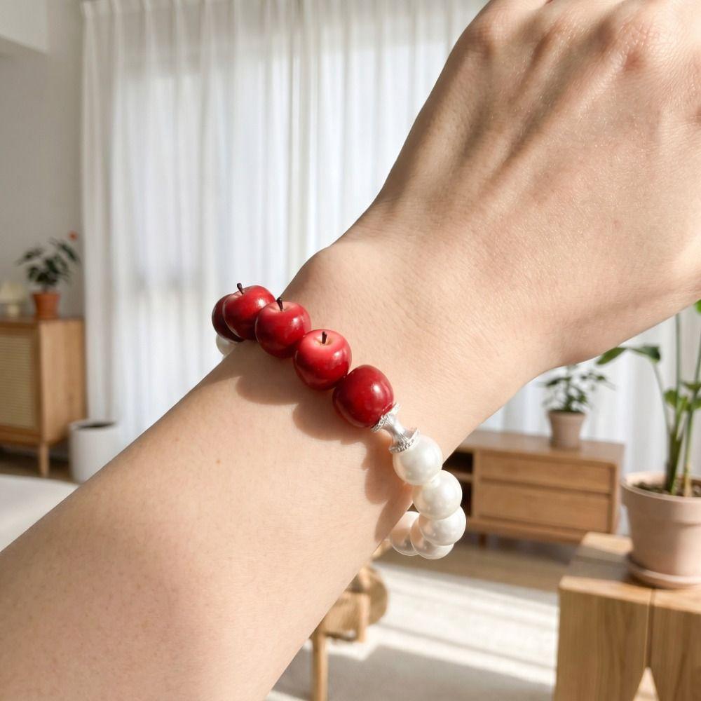 Beaded Simulation Fruit Bracelet Dopamine Summer Bohemian Jewelry Hand Chain Beads Bracelet  Party