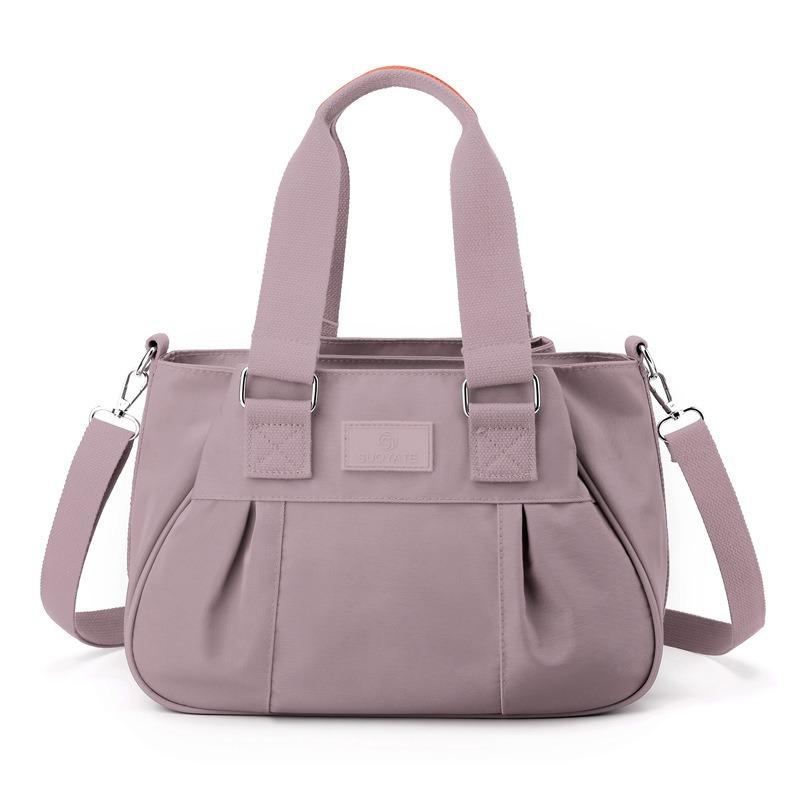 New Women's Shoulder Bag, Trendy Nylon Tote Bag, Large-capacity Mother's Hand-held Pleated Shoulder Messenger Bag.