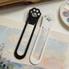DYS Cat Paw Bookmark, 3D Printed One-Piece Mold, Elastic Stable Hold Hollow Book Clip for Reading Accessory