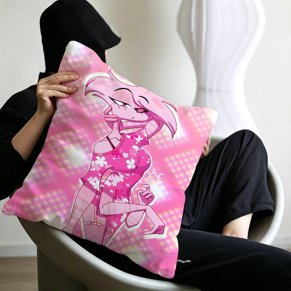 Anime Hhazbin Hhotel Angel Dust Cushion Cover Inches Farmhouse Decor Home Throw Pillow Covers for Couch Decorations
