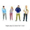 4x 1:64 Scale Mini Models Miniature Persons Suitable Resin Boy Girl Figures for