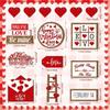 15 Pcs Valentine's Day Tiered Tray Decor, Heart Wood Sign Farmhouse Table Decor Love Theme Centerpieces for Home Decor Wedding Party Gift