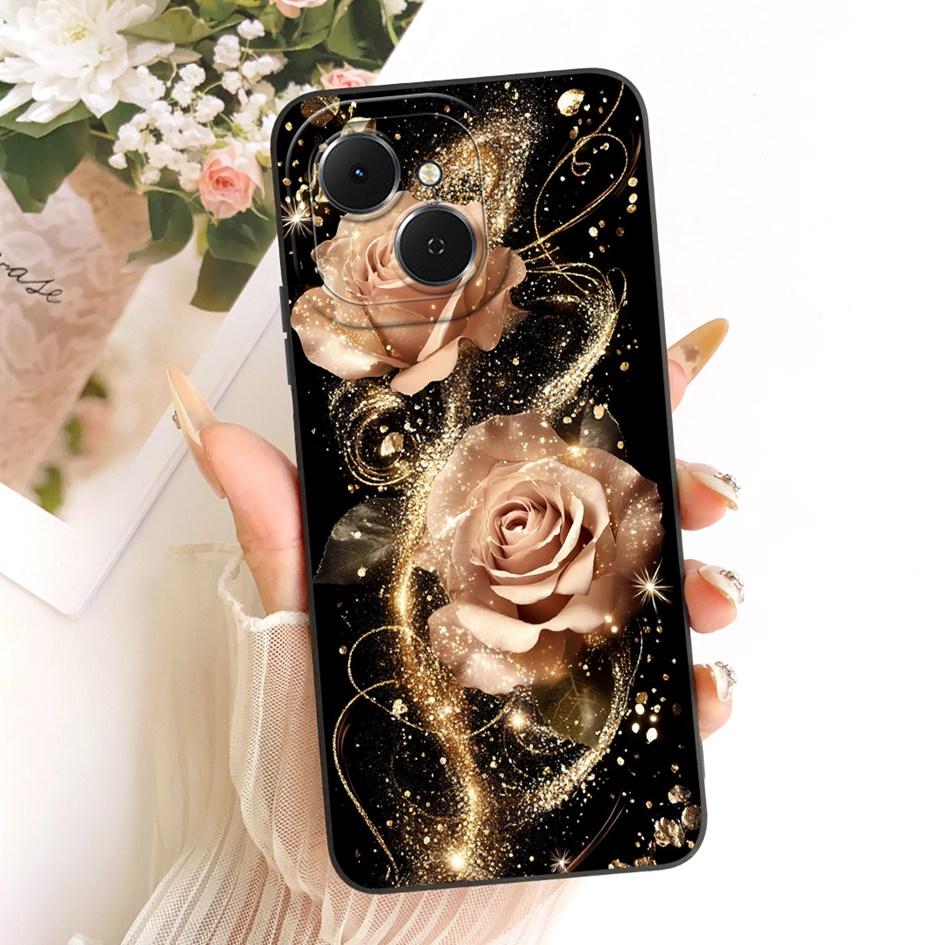 For Tecno Spark 40C Case KM4k Fashion Painted Liquid Silicone Soft TPU Shockproof Cover For Tecno Spark40C Pop 10 Pro Phone Case