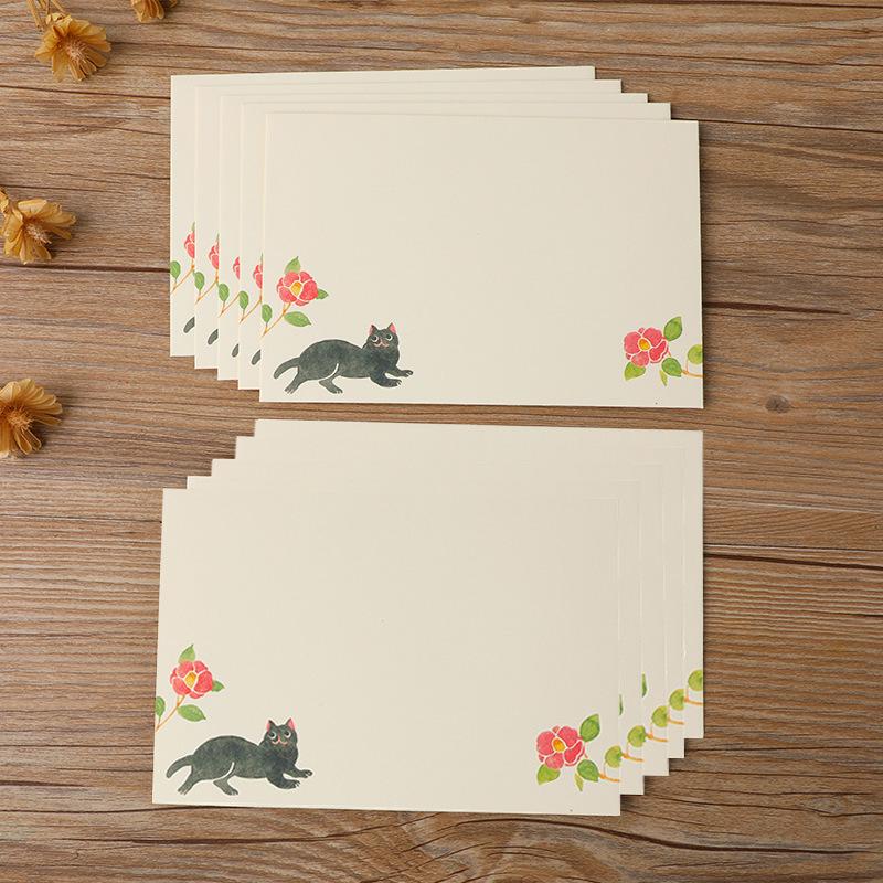 Creative Fresh Cat Western Style Envelopes and Colorful Postcard Storage