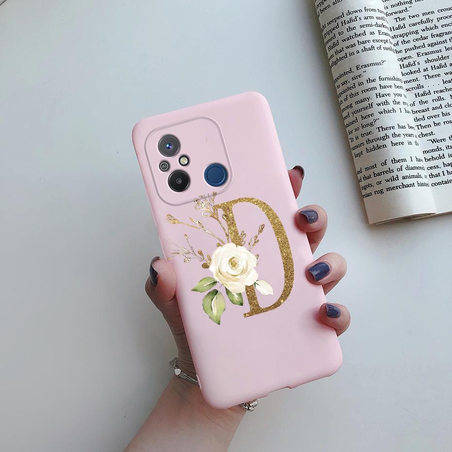 For Xiaomi Redmi 12C Case Silicone Rubber Soft TPU Cute Letters Phone Case Back Cover For Redmi 12C Cover For Redmi12C 12 C Case