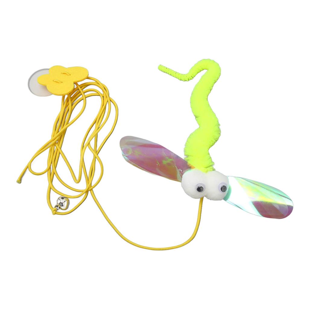 Selbstspiel Hängendes Tür Katzenspielzeug Libellenform Einziehbares Katzenreizspielzeug mit Elastischer Schnur