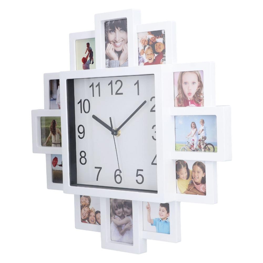16 Inch Wall-mounted Clock Black White Picture Frame Clock Photo Frame Wall Clock Gift Giving