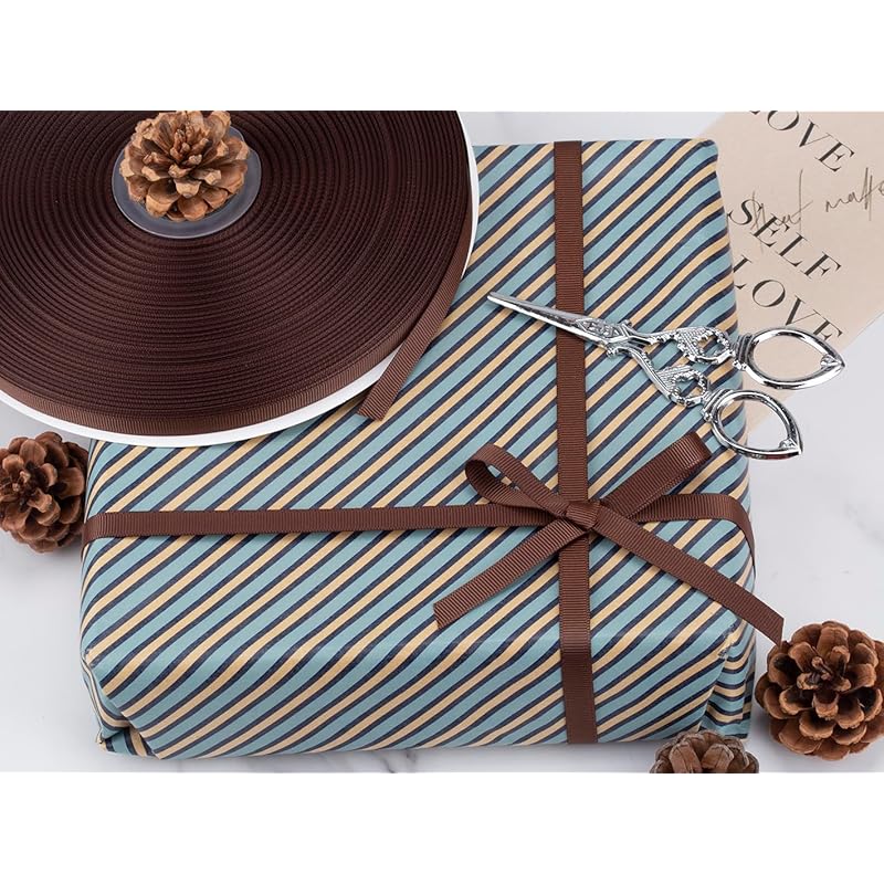 [Tekdeere]Width 38mm Solid Brown Grosgrain Ribbon, Perfect for Gift Wrapping, Sewing, Hair Accessories, Wedding Decorations - 91m/roll
