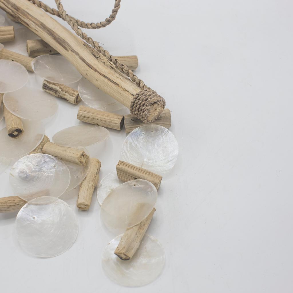 Wind Chimes Driftwood Pearl Effect