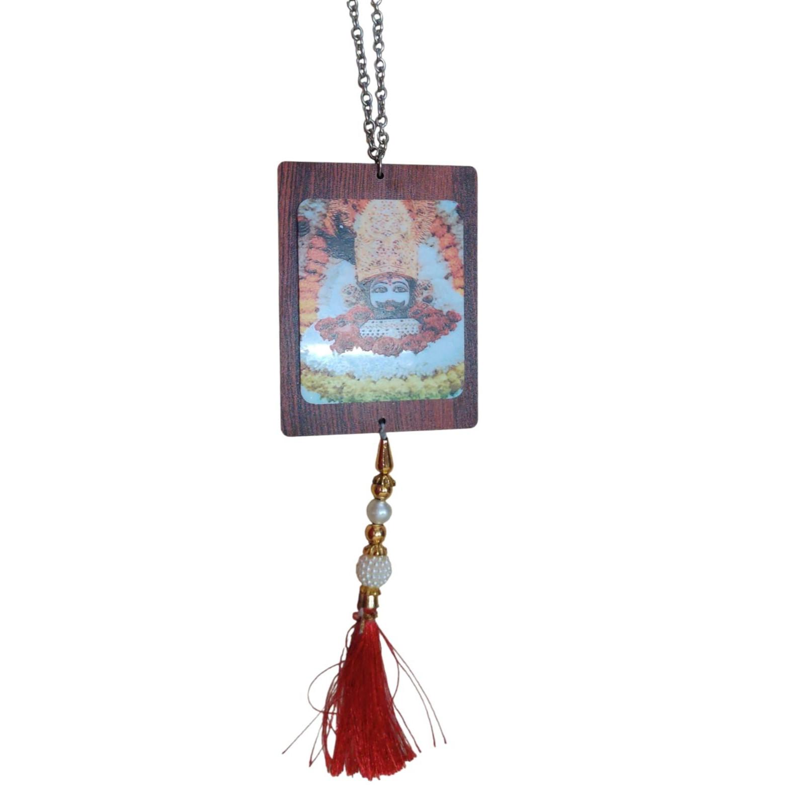 @ Indian Traditional Khatu Shyam Ji Wooden Car Hanging Zr-2863-60%Off