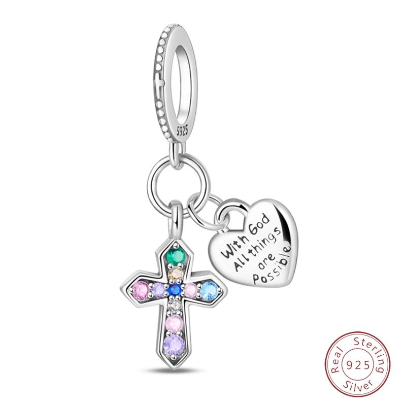 Lucky Copper Devil'S Eye Angel Cross Charms Beads Suitable For Wedding Party Diy Original Exquisite Jewelry Gifts