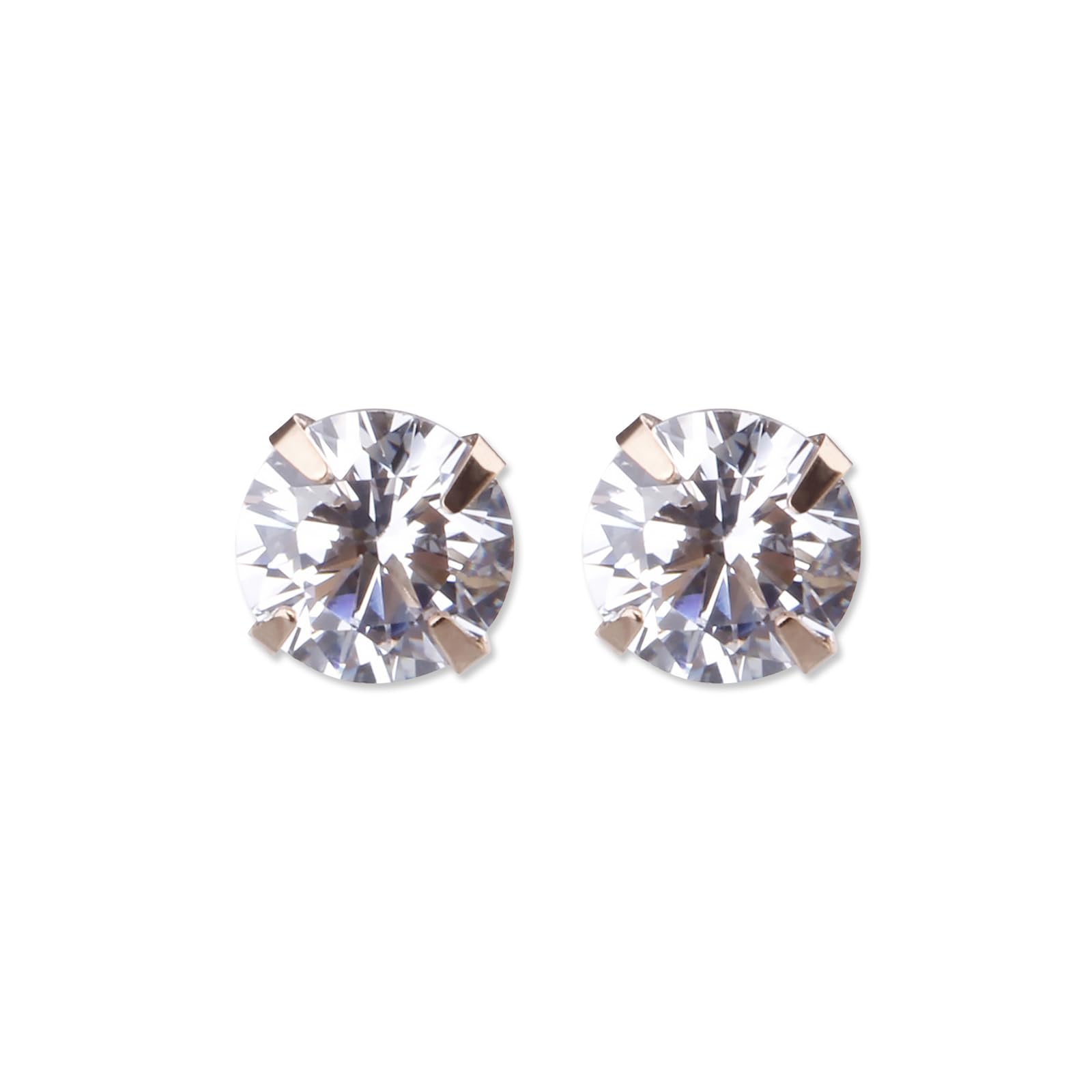 

LOKUMI 18K K18 8 Sizes x 3 Colors to Choose Made in K18 Cubic Cubic 1 Small Large Nickel Earrings, Gold, Post, From, Japan, Zirconia, Zirconia,