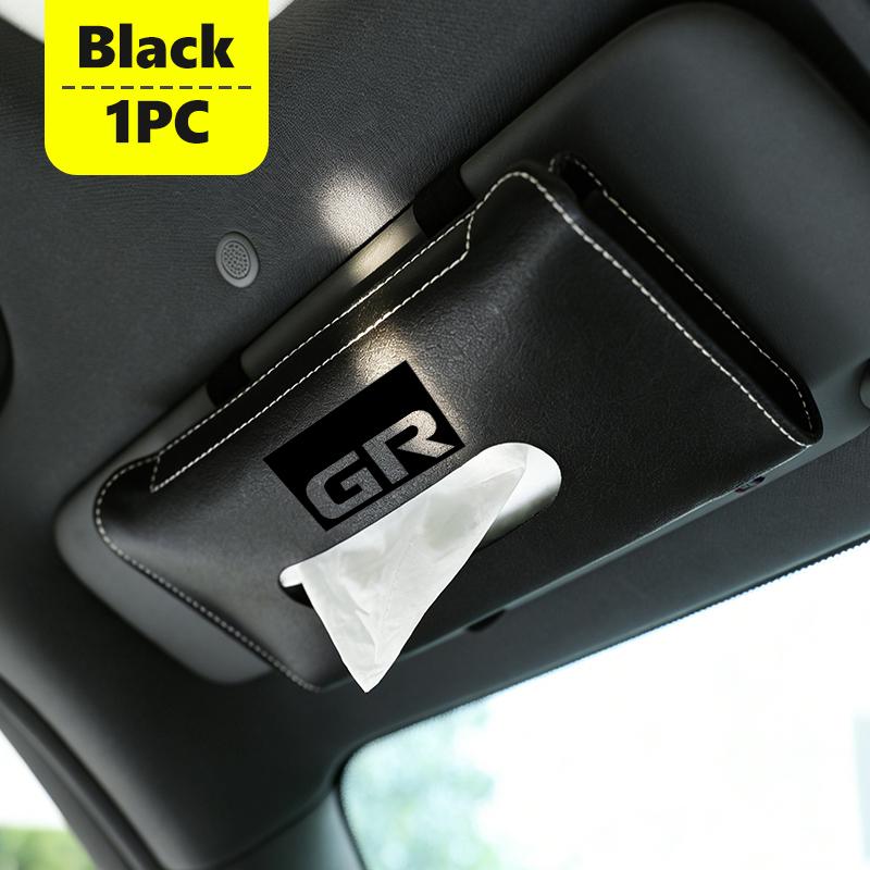 For Toyota Hanging Car Sun Visor Tissue Box Auto Storage Accessories GR Sport Corolla Yaris Aygo Prius RAV4 Crown CHR Camry