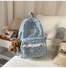 Korean Style Girls Backpack With Bow Pattern For School And Travel Purposes
