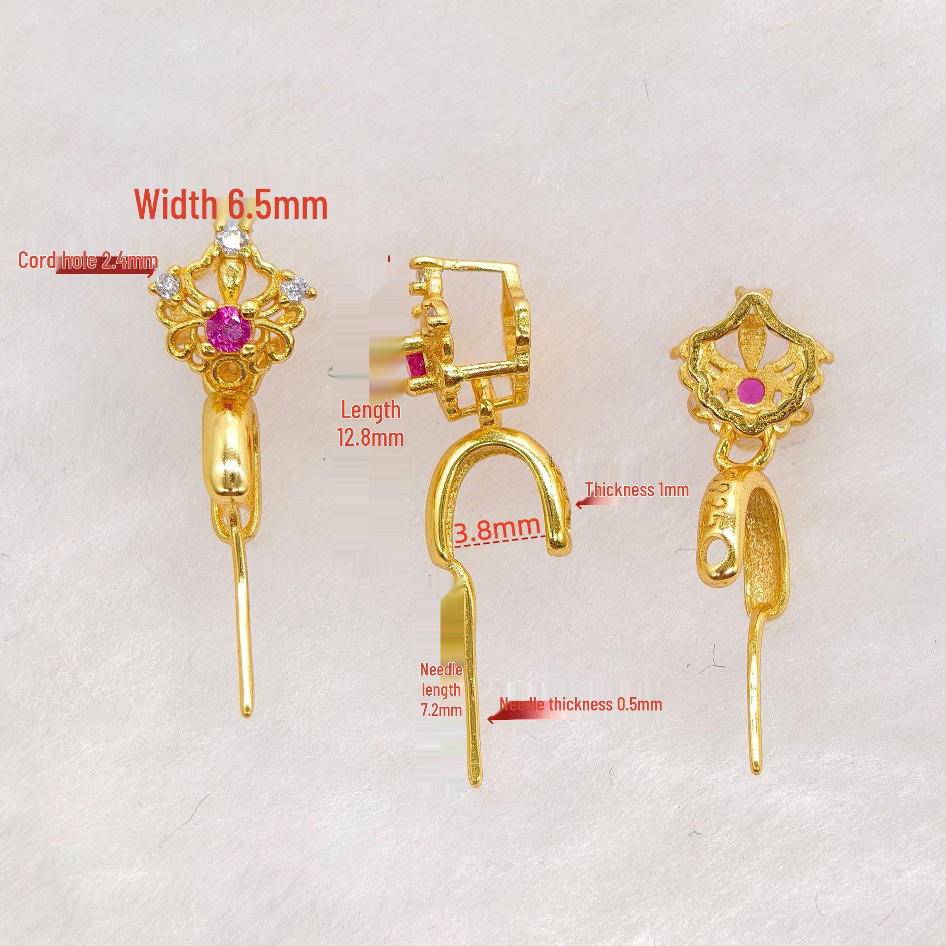 Серебро 925 пробы, Нефрит, Агат, Головка-застежка для кулона - Ручная работа, Аксессуар для DIY