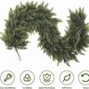 1.8/2.7m Artificial Norfolk Pine Garlands Green PE Christmas Pine Wreath Wall Hanging Soft Cedar Greenery Rattan Party Supplies