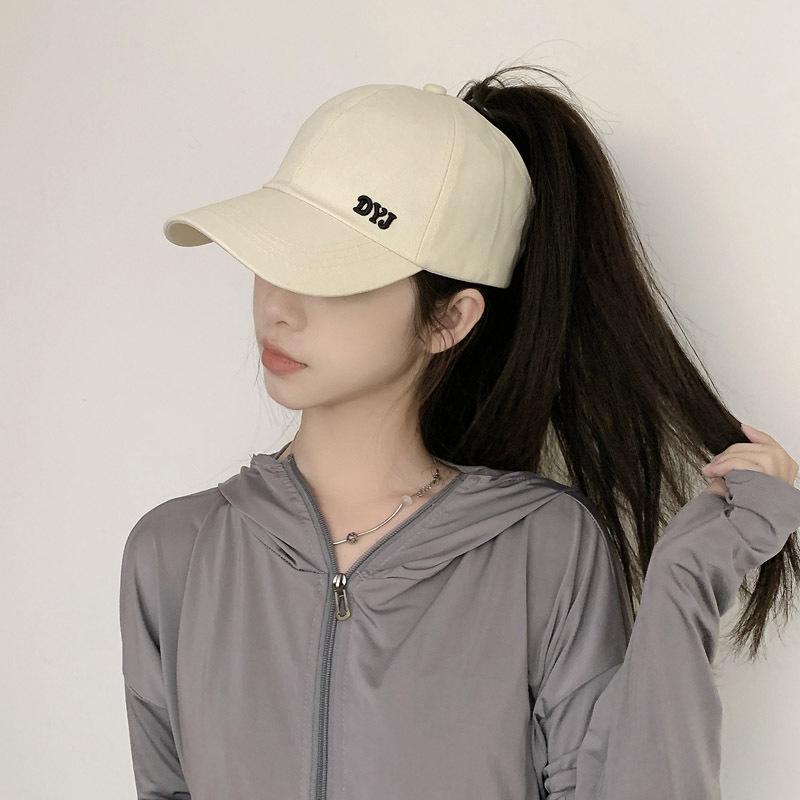 

High ponytail baseball cap women s summer sunshade sun protection empty top cap sun hat UV protection Adjustable