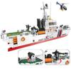 1213Pcs Military Police Coast Guard Block  DIY Patrol Boat  Model Building Brick Toys for Boy Kids Gift