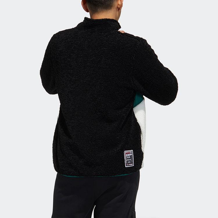 Adidas Neo Branded Logo Varsity Jacket Men Outerwear Black Han-Jade-White GU0840