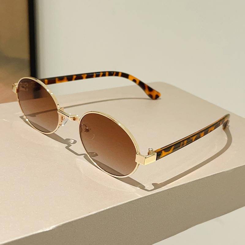 Vintage Oval Sunglasses  New Stylish Full Rim Gradient Outdoor Casual Shades Women Trendy Brand Design Sun Glasses