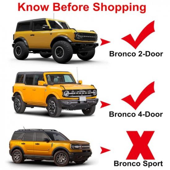 -2024 Ford Bronco Door Handle Storage Box 2pc Organizer Tray Car Accessories