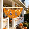 Halloween Fan-Shaped Flag - 4590cm - Single Sided Printed Polyester for Outdoor Garden Decoration