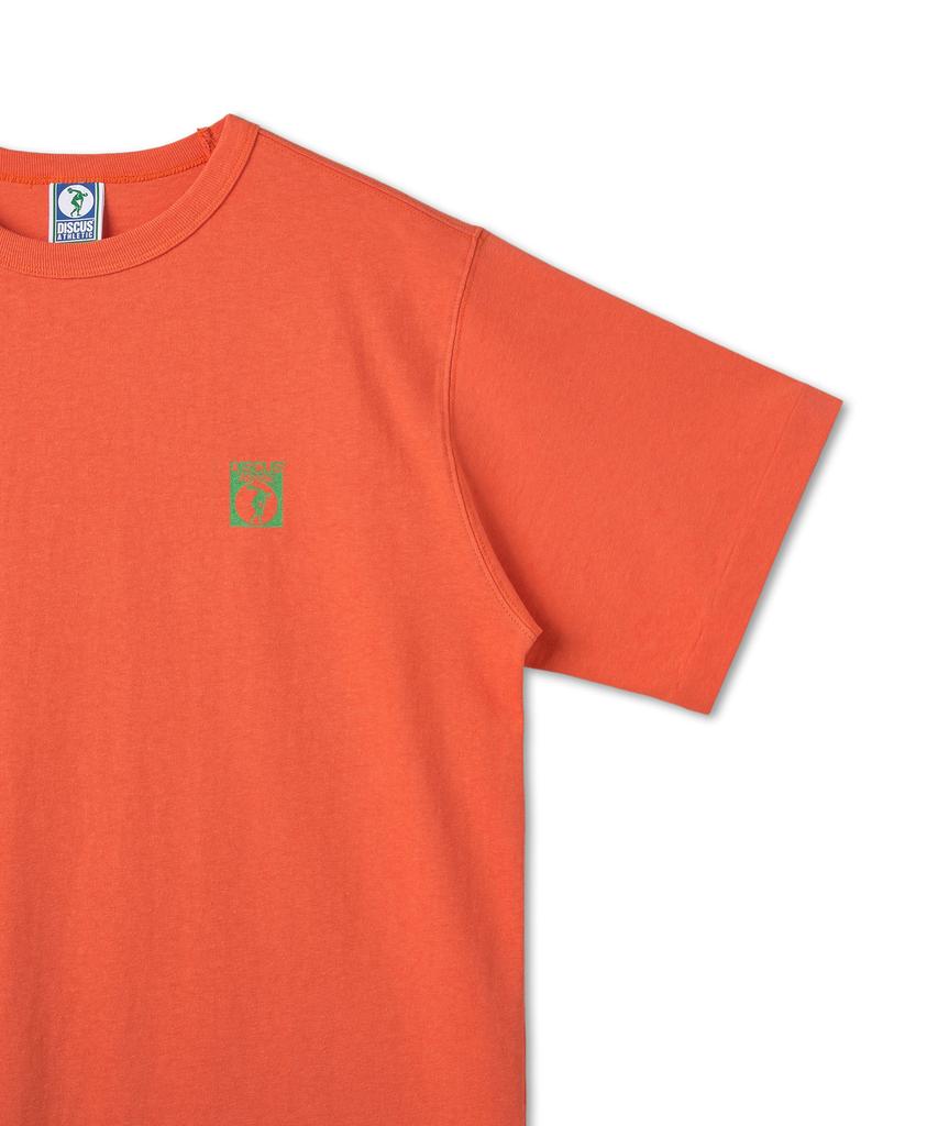 DISCUS ATHLETIC Heavyweight Regular Fit Small Logo T-Shirt Orange