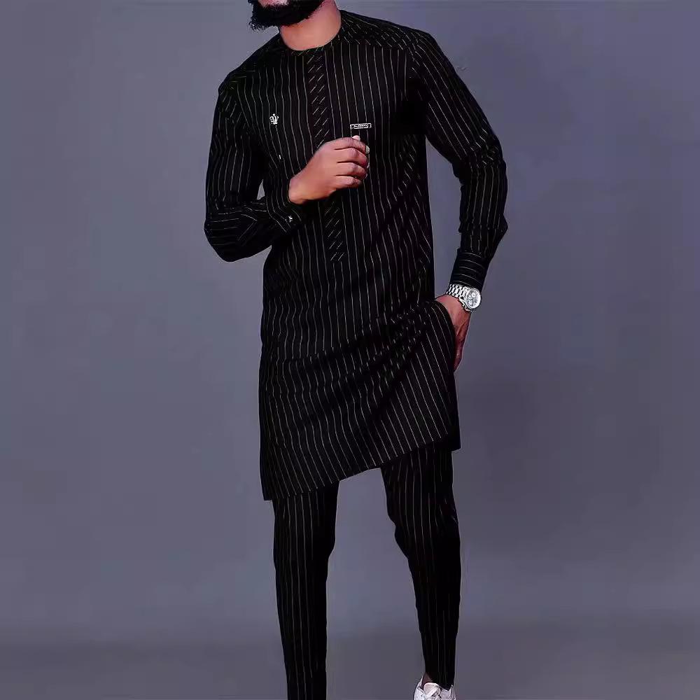 2024 African Ethnic Style Men's Casual Print Set