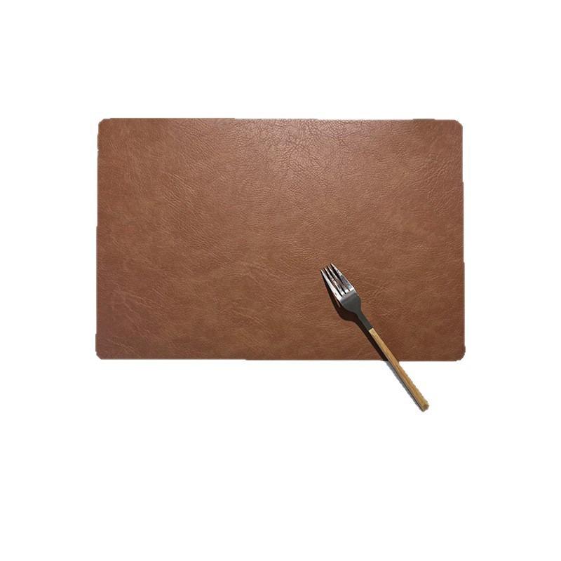 In Stock European-Style Luxury Leather Placemat: Waterproof, Oil-proof, Heat-Insulating Mat for Bowls and Plates
