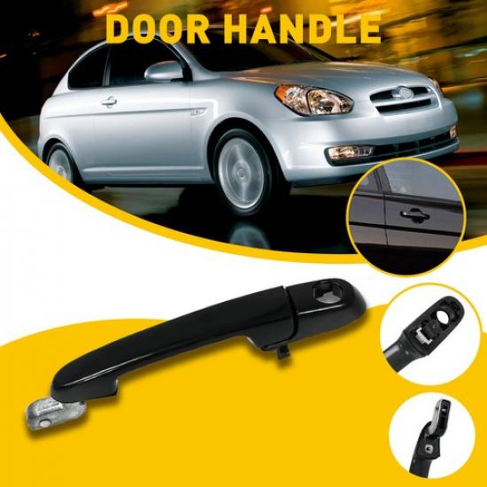 Front Exterior Right Door Outside 2006-2011 Handle Black for Hyundai Accent