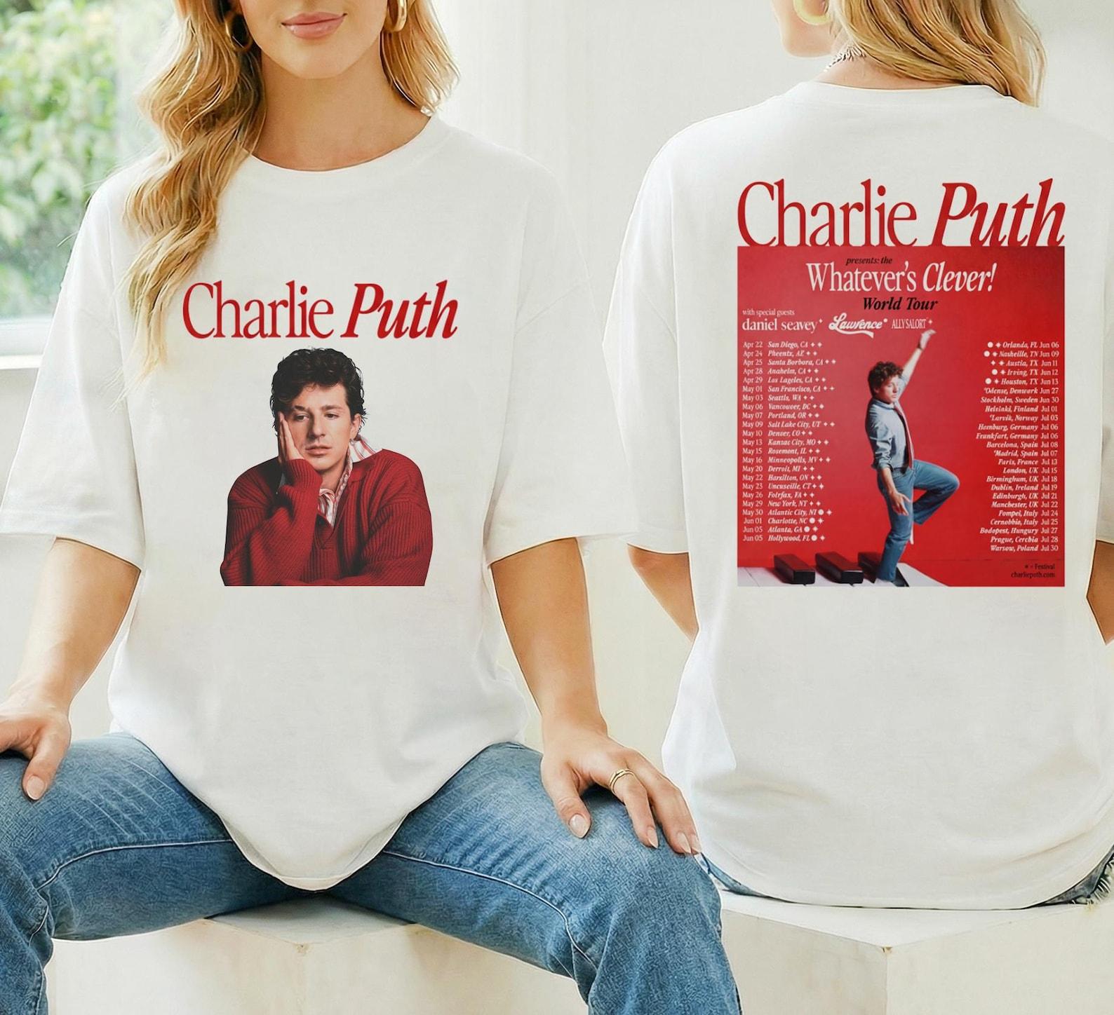 Charlie Puth Shirt, Charlie Puth Whatevers Clever Tour 2026 Shirt, Charlie Puth Fan Mech, Charlie Puth Graphic Tee, Charlie Puth Concert M