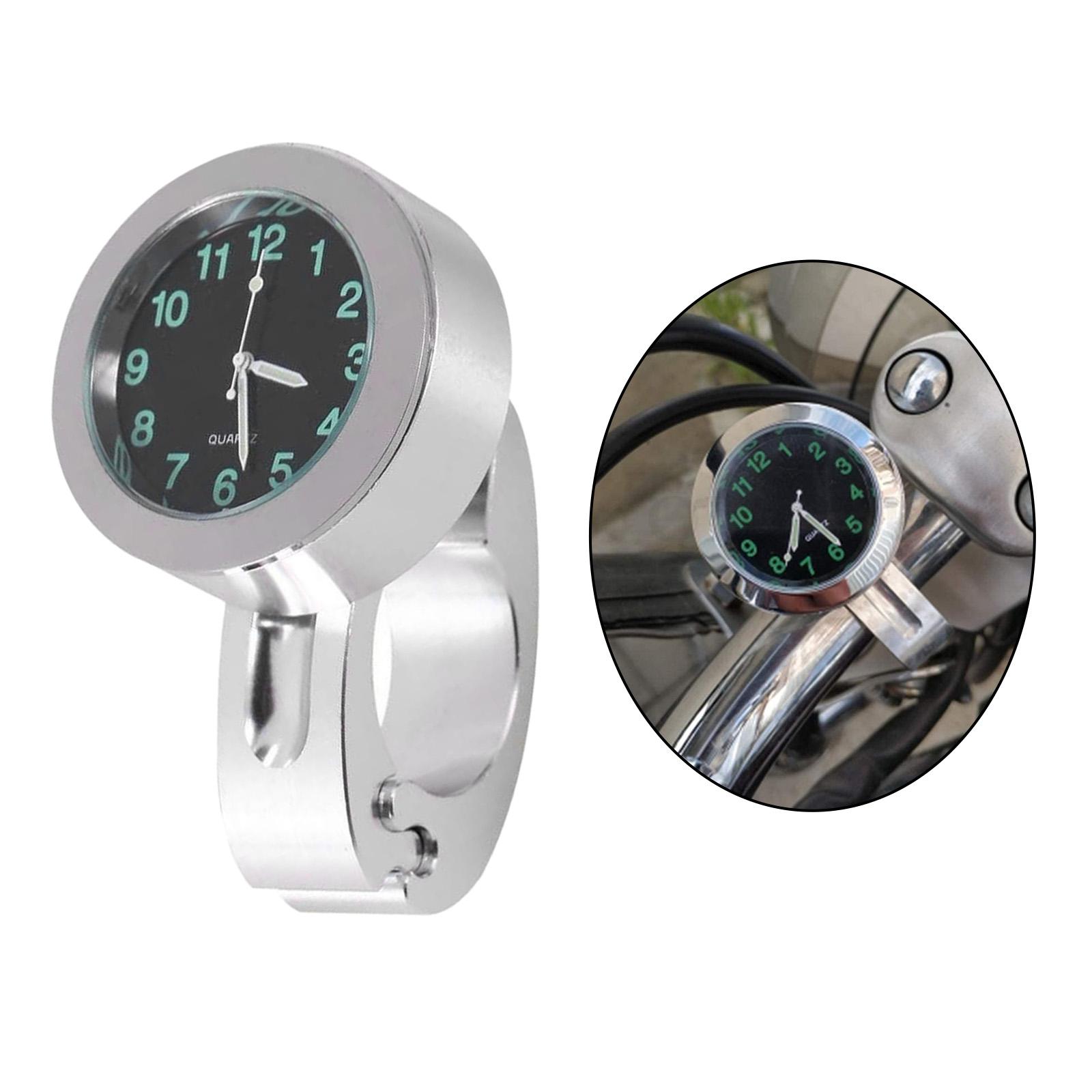 

Motorbike Clock Waterproof Motorcycle Clock Motorbike Handlebar Watch Dial серебряный